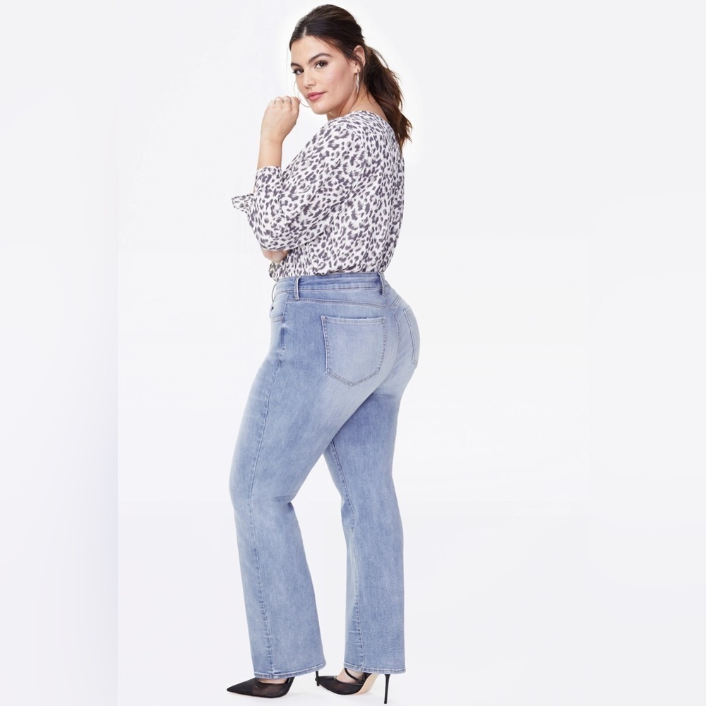 NYDJ Marilyn Straight Ankle Split Hem Plus Size 20W Biscayne NWT